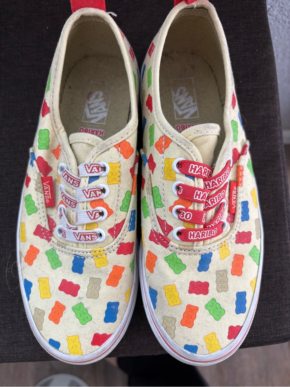 Vans Kids Cream Gummy Print Low-Top Sneakers